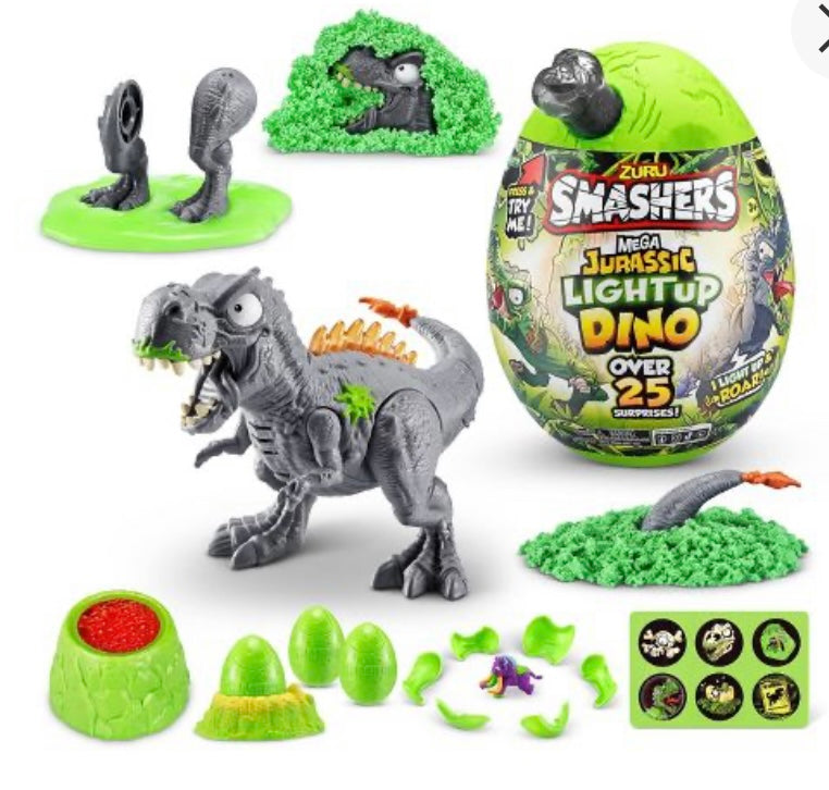 Zuru smashers Mega Jurassic Light Up Dino over 25 surprise