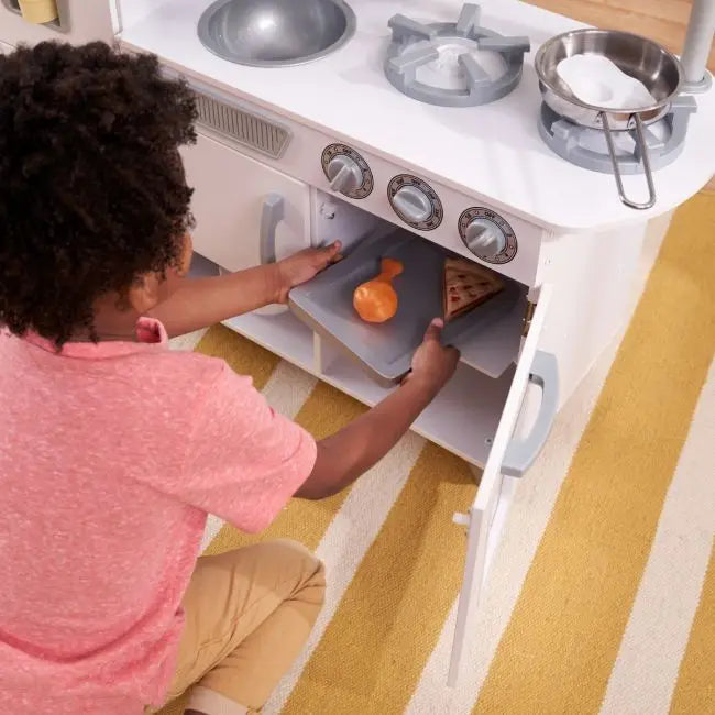 Kidkraft Kids White Retro Pretend Play Kitchen