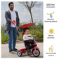 smarTrike Zoom 4 in 1 Baby Toddler Trike Tricycle - RED