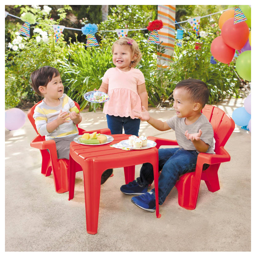 Little Tikes Garden and Table Chairs Set - RED