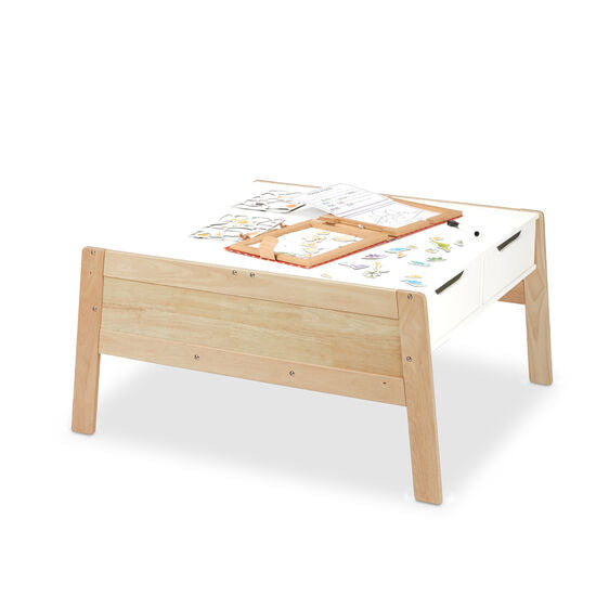 Wooden Art & Activity Table with Bins