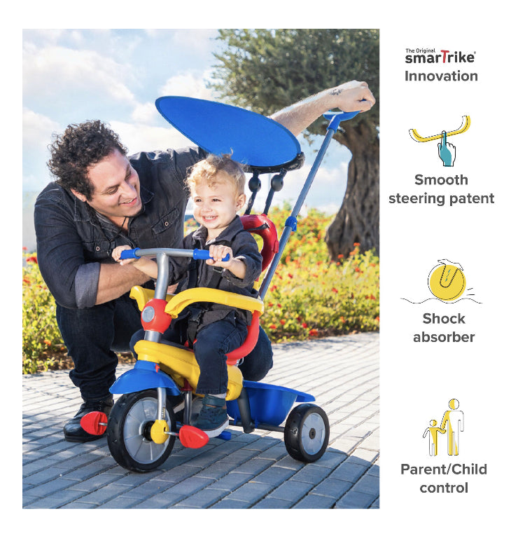 smarTrike Zoom 4 in 1 Baby Toddler Trike Tricycle Multicolor