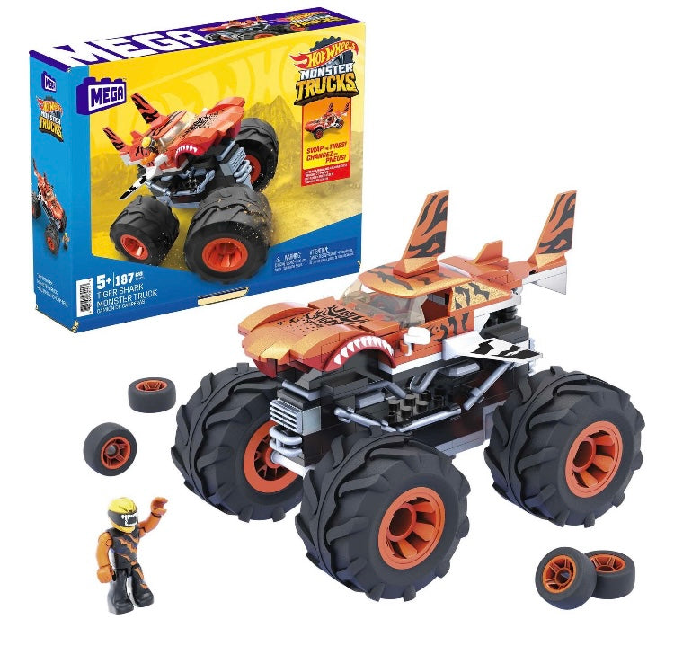 MEGA Hot Wheels Tiger Shark Monster Truck Construction Set