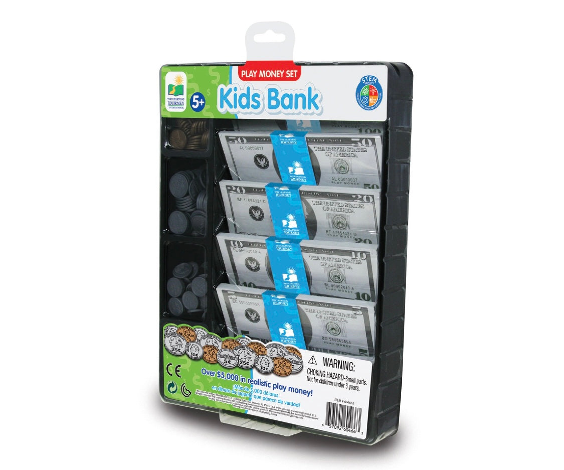 The Learning Journey Play Money Set Kids Bank