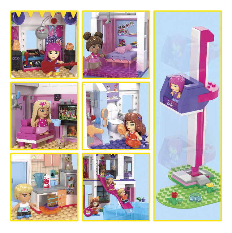 MEGA Barbie Color Reveal DreamHouse Toy Building Set