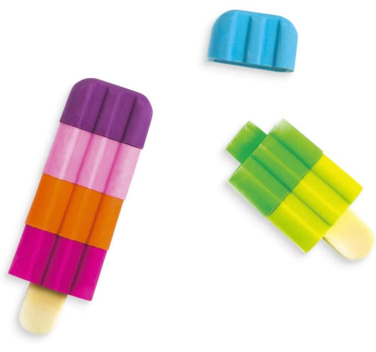 OOLY ICY Pops Fruit-Scented Puzzle Erasers