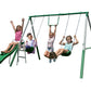 Metal Outdoor Kids Swing Set with Slide