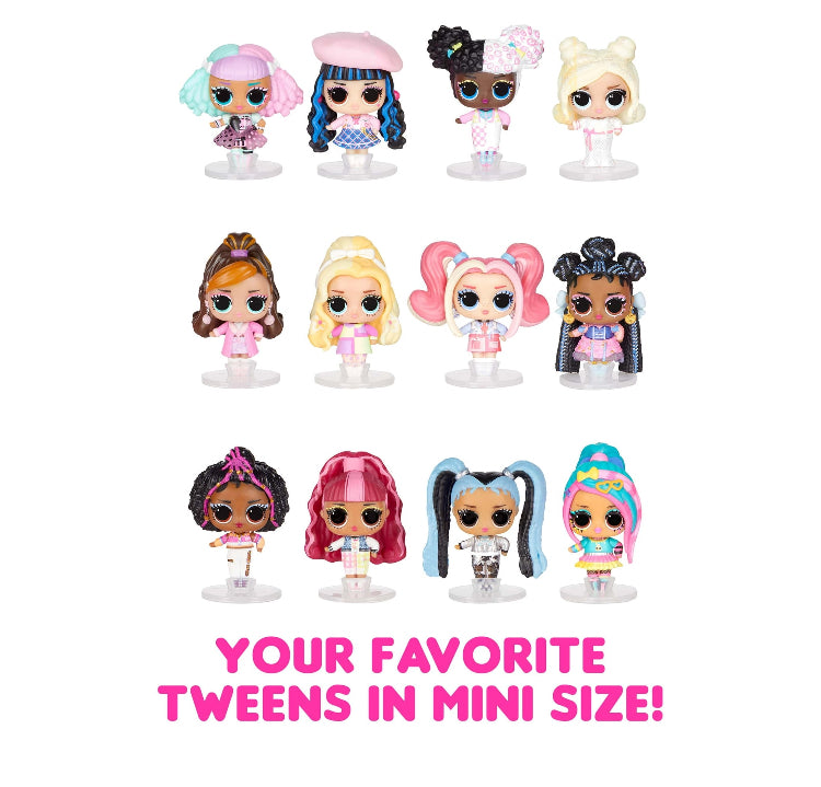 Mini L.O.L. Surprise! Family- with 3 Dolls, Surprises, Mini Dolls, Collectible Dolls, Ball Playset, Mini Tween Fashion Dolls- Great Gift for Girls Age 4+