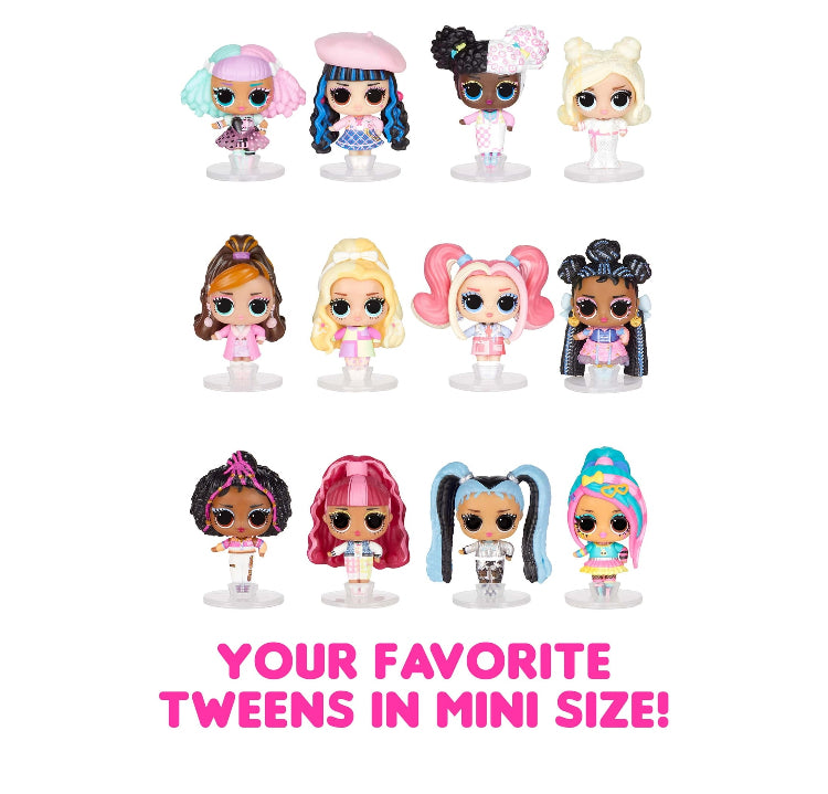 Mini L.O.L. Surprise! Family- with 3 Dolls, Surprises, Mini Dolls, Collectible Dolls, Ball Playset, Mini Tween Fashion Dolls- Great Gift for Girls Age 4+