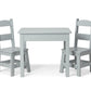Melissa & Doug Wooden Table and Chairs Gray