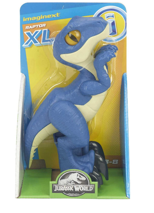 Imaginext Jurassic World Raptor XL Poseable Dinosaur Toy for Preschool Kids