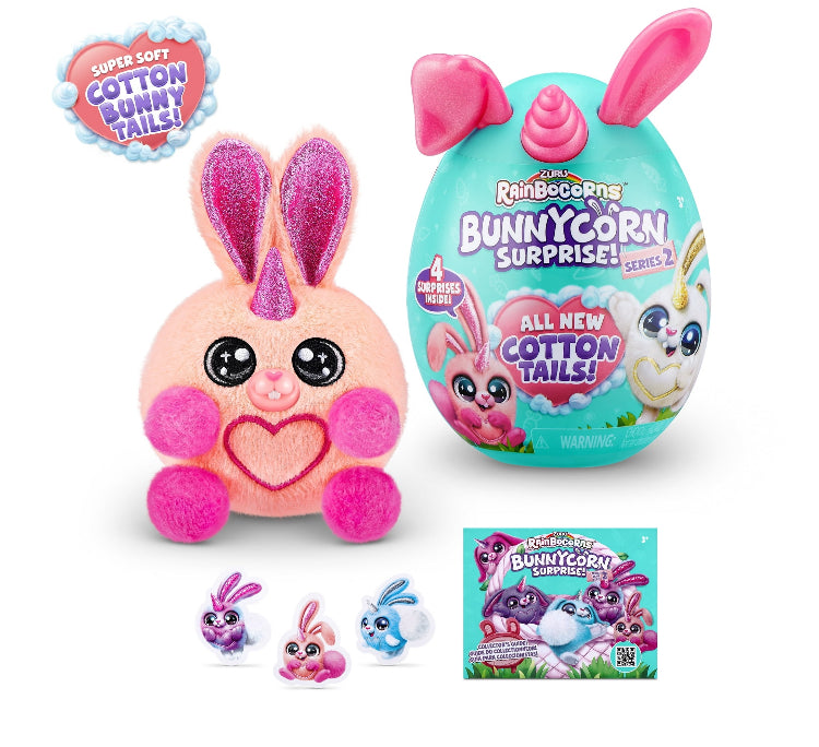 Rainbocorns Bunnycorn Surprise Series 2 Plush Toy by ZURU Assorted