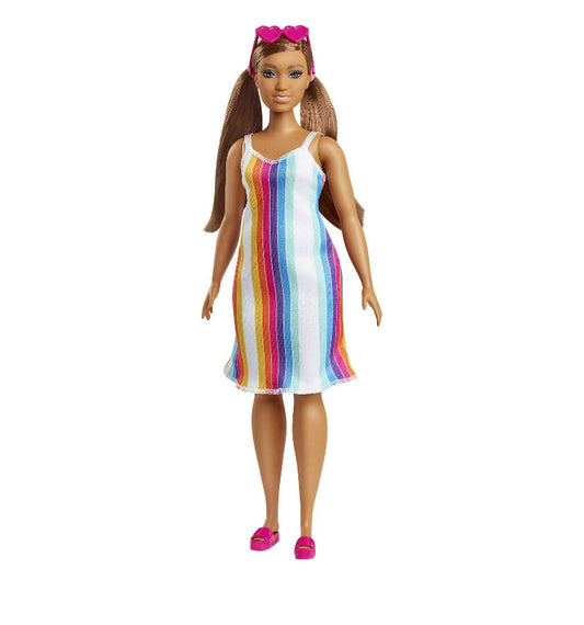 Barbie Loves the Ocean Fashion Doll with Brown Hair in Sundress Made from Recycled Plastics