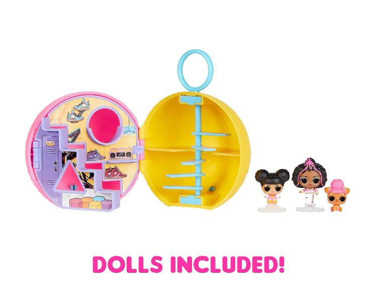 Mini L.O.L. Surprise! Family- with 3 Dolls, Surprises, Mini Dolls, Collectible Dolls, Ball Playset, Mini Tween Fashion Dolls- Great Gift for Girls Age 4+