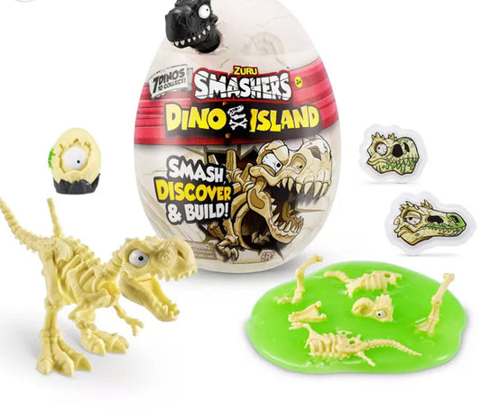 Zuru Smashers Dino Island Nano Egg Collectible Dinosaur Surprise Toy - Random Color Pick (1 Count)
