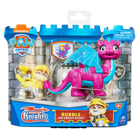 Paw Patrol Rescue Knights Rubble and Dragon Blizzie