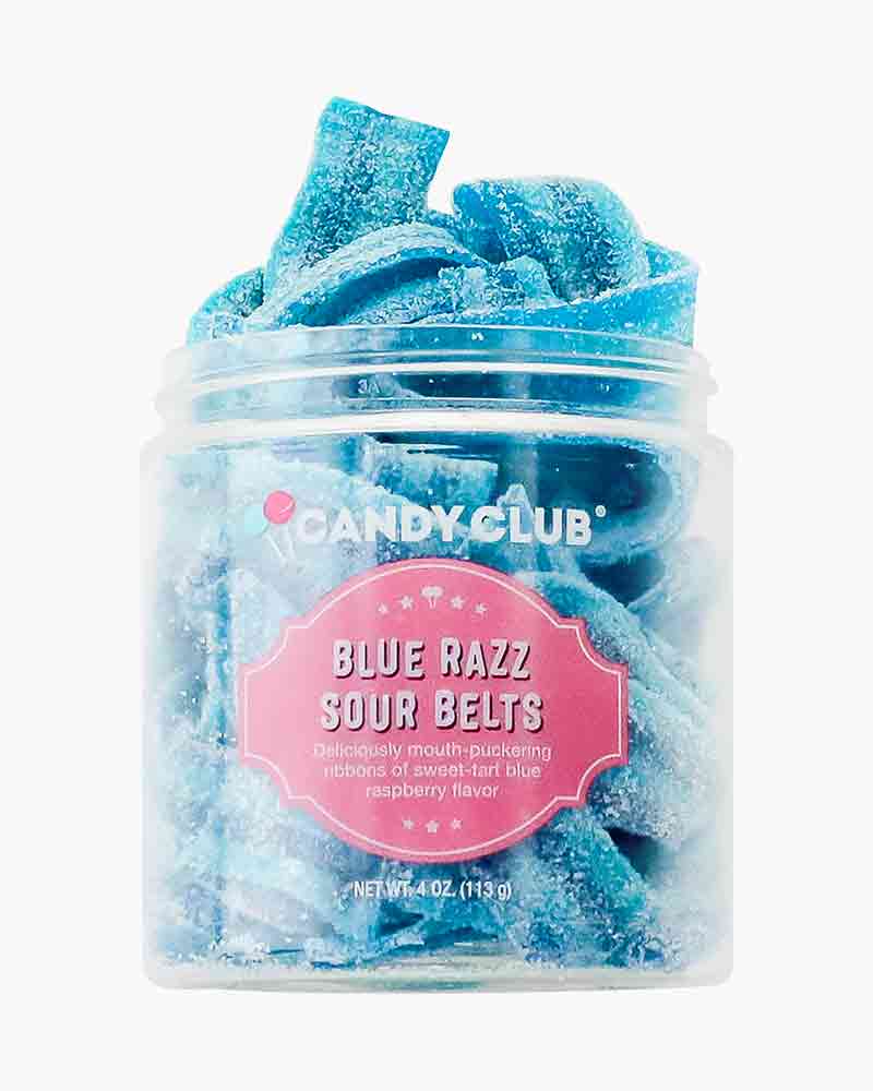 Candy Club Gourmet Gummy Blue Razz Sour Belts