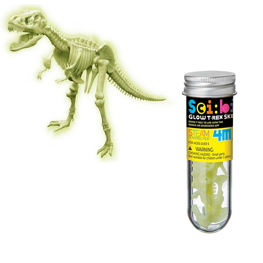 Sci:Bits Glow T-Rex Skeleton - El Mercado de Juguetes