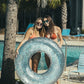Poolcandy Jumbo Pool Tube 48" Silver Glitter