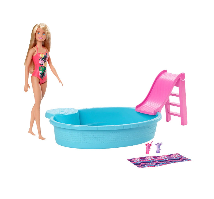 Barbie Estate Playset with Blonde Barbie Doll and Pool