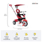 smarTrike Zoom 4 in 1 Baby Toddler Trike Tricycle - RED
