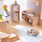 HABA Little Friends Kitchen Room Set - Wooden Dollhouse Furniture