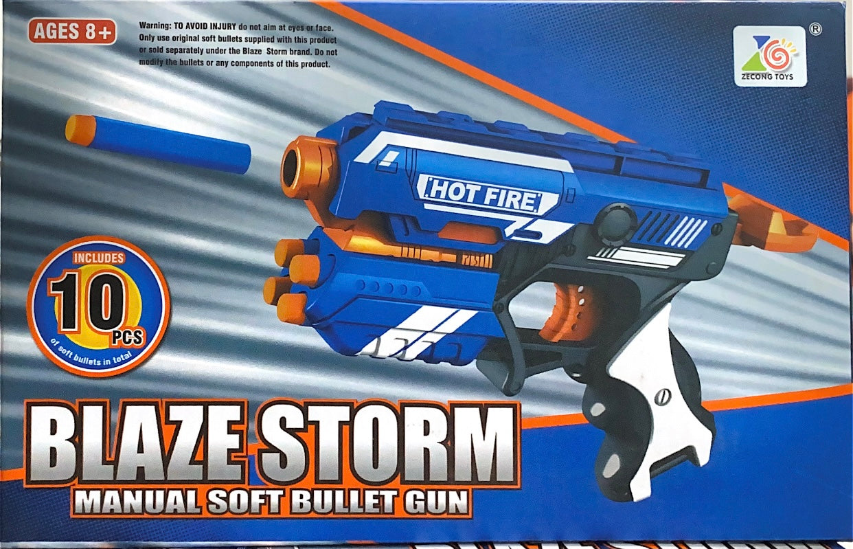 Blaze Storm Manual Soft Bullet Gun - El Mercado de Juguetes
