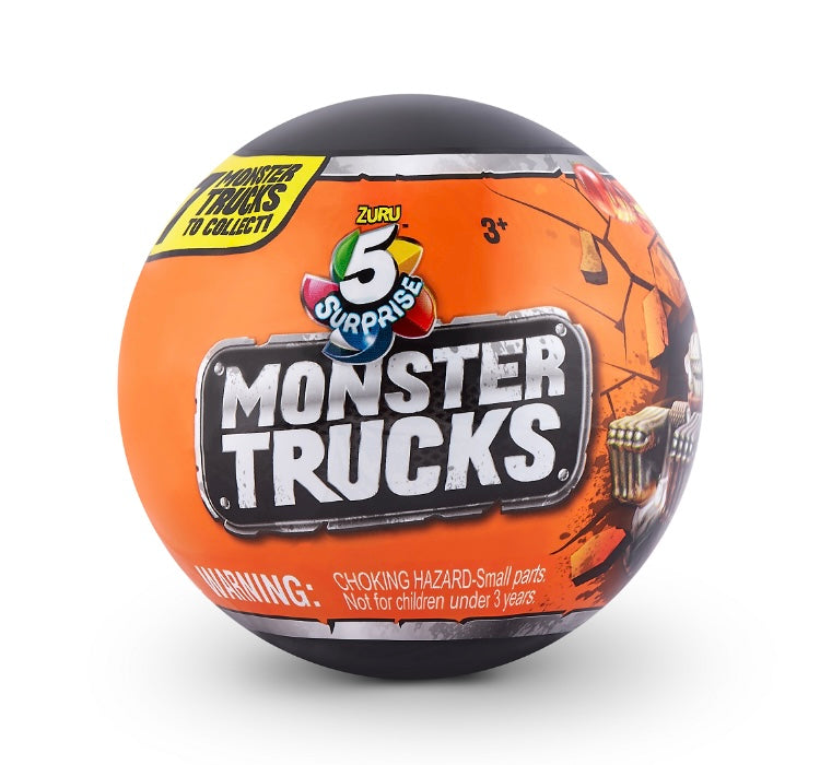 ZURU 5 Surprise Monster Trucks Unbox, Bauild,Battle & Race