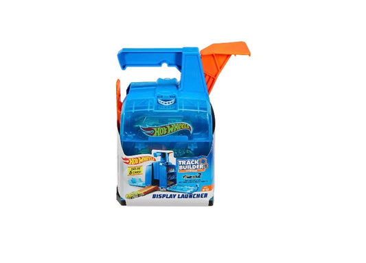 Hot Wheels Track Builder Display Launcher with 2 Vehicles