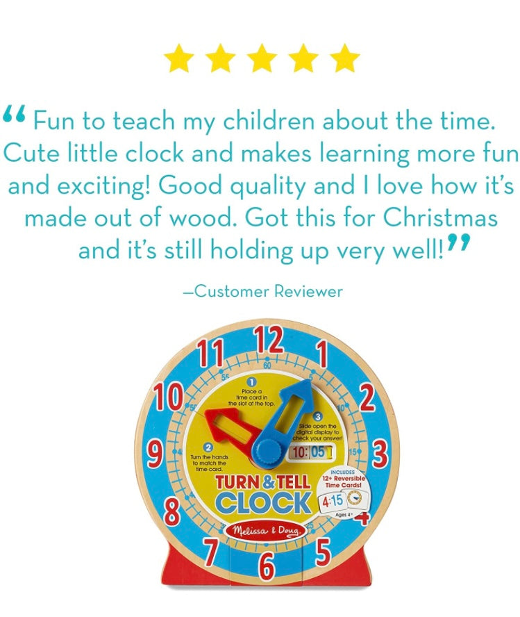 Melissa & Doug Turn & Tell Clock