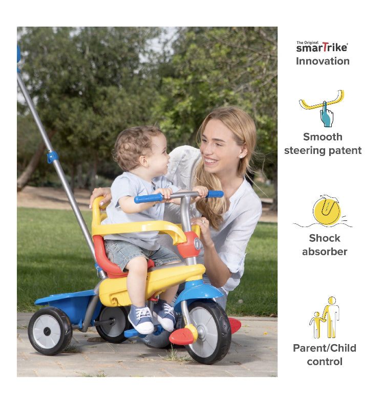 smarTrike Breeze 3 in 1 Baby Toddler Trike Tricycle - Multicolor