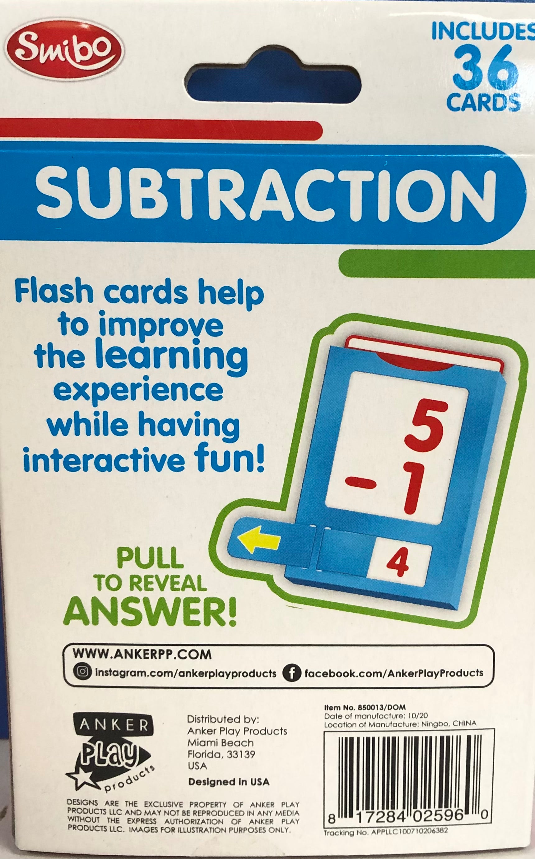 Flash Cards - Subtraction - El Mercado de Juguetes