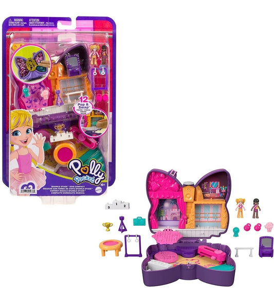 Polly Pocket Sparkle Stage Bow Compact