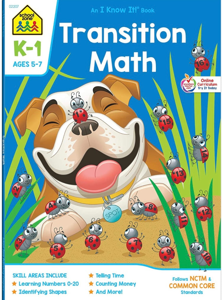 School Zone - Transition Math Workbook