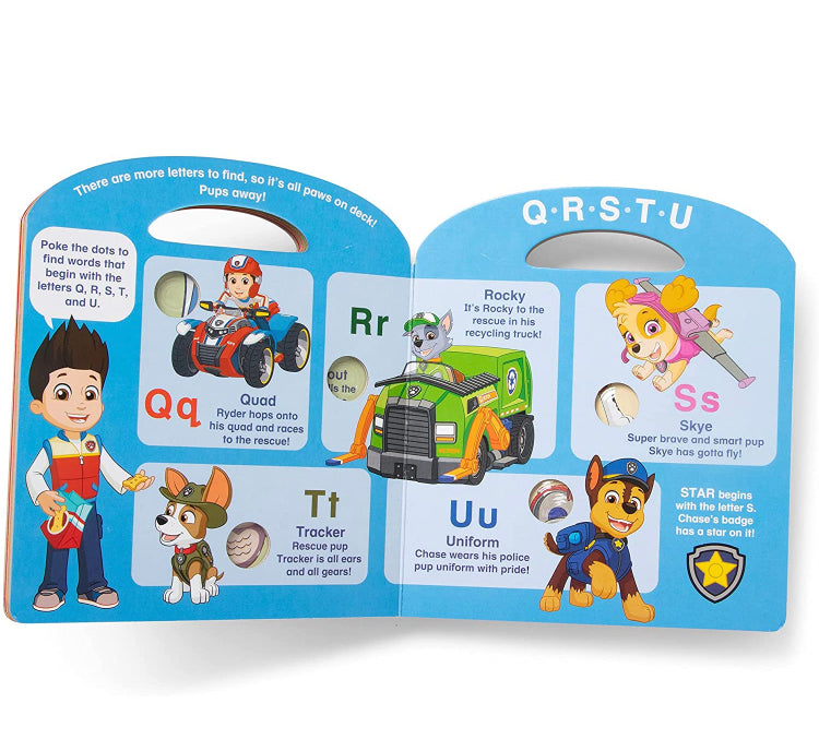Melissa & Doug PAW Patrol Children's Book - Poke-A-Dot: Alphabet Adventure