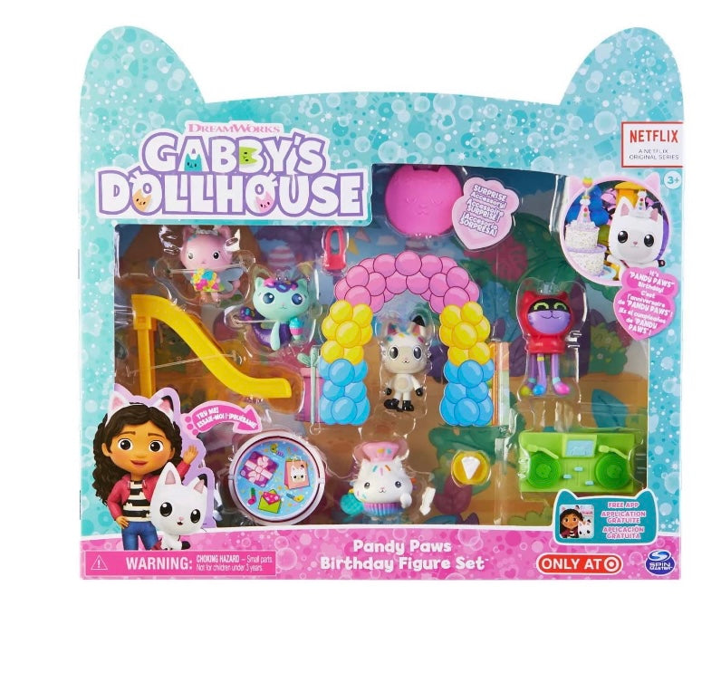 Gabby’s Dollhouse Panda Paws Birthday Figure set