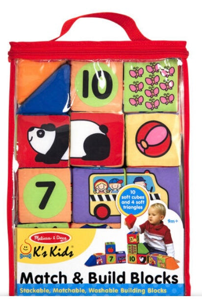 Melissa & Doug Match & Build Soft Blocks