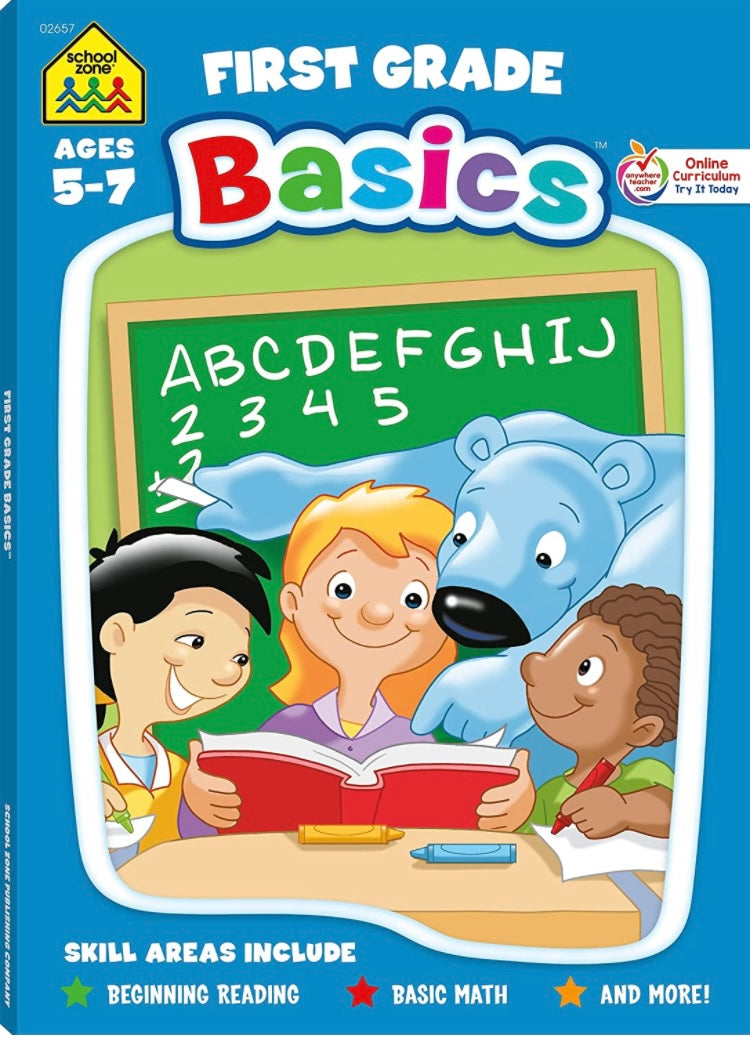 School Zone - First Grade Basics Workbook