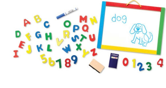 Melissa & Doug Magnetic Chalkboard and Dry-Erase Board
