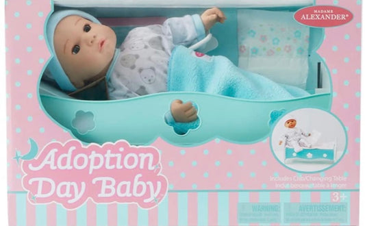 Madame Alexander 14" Adoption Day Baby Boy Doll - Light Skin Blue Eyes