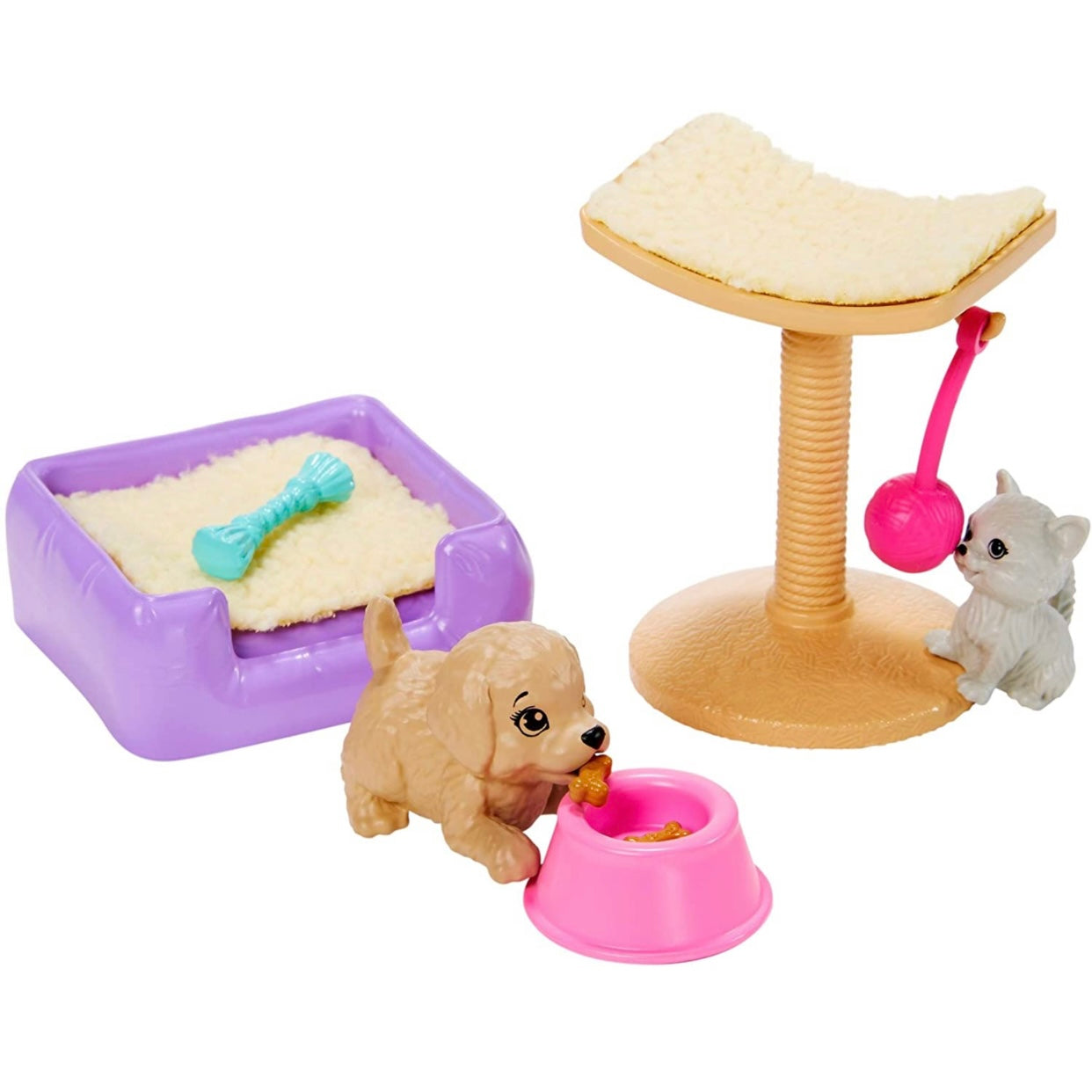 Barbie Accessory Pack Bundle with 3 Accessory Sets Themed to Lounging,  Beach Day & Pet Playdate, with 4 Pets and 15 Accessories, Gift for 3 to 7  Year
