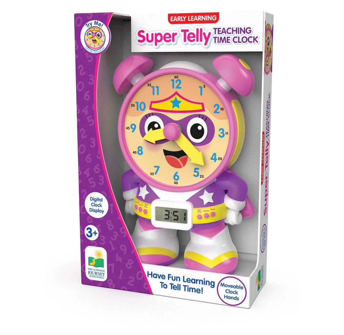 Super Telly Teaching time clock Pink