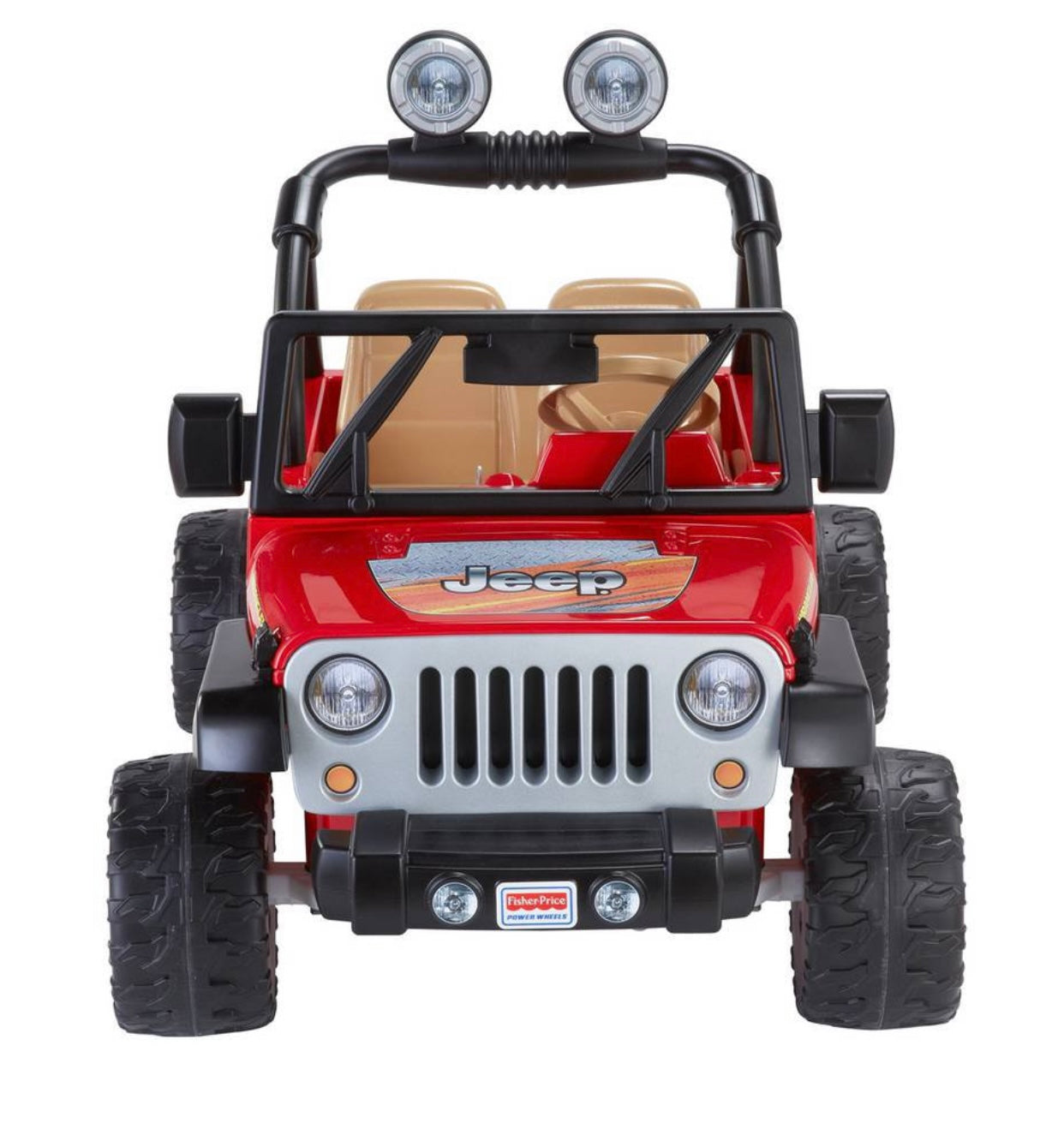 Power Wheels Jeep Wrangler 12V Red and Black Ride On Vehicle