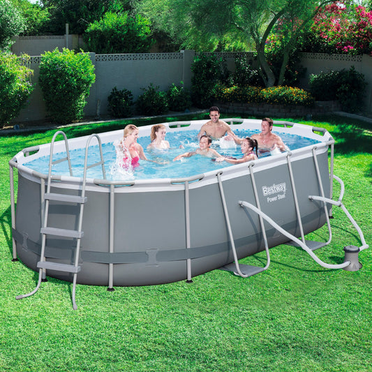 Power Steel OVAL FRAME  14 x 8.2 x 40 POOL SET