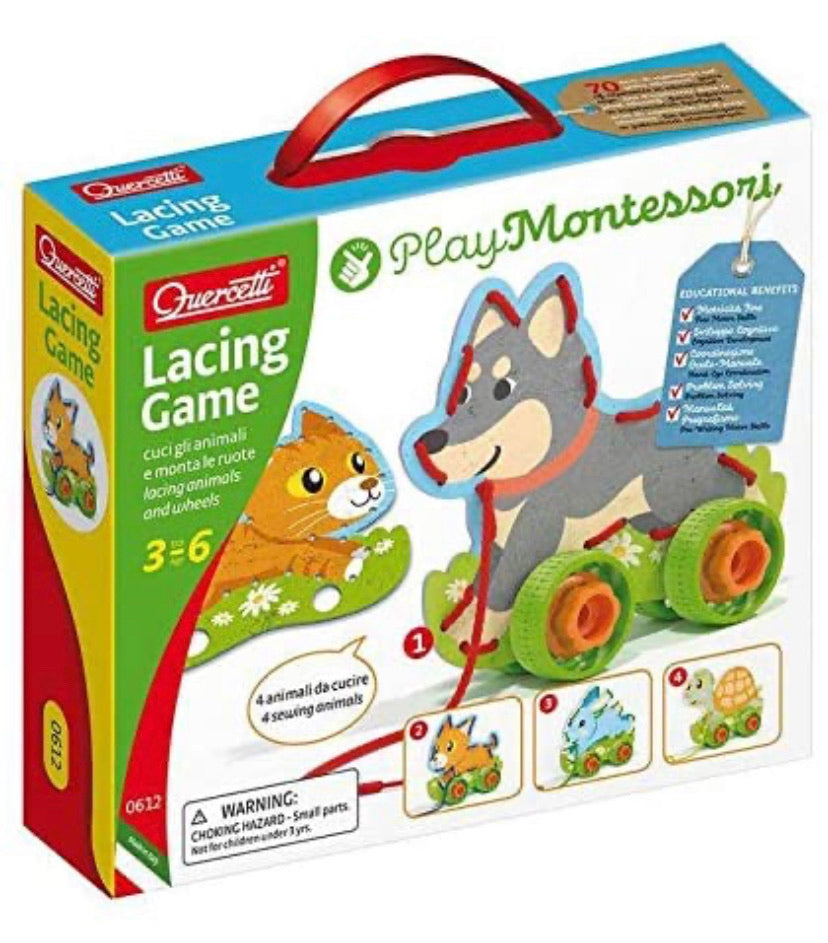 Quercetti - Play Montessori Lacing Game - El Mercado de Juguetes