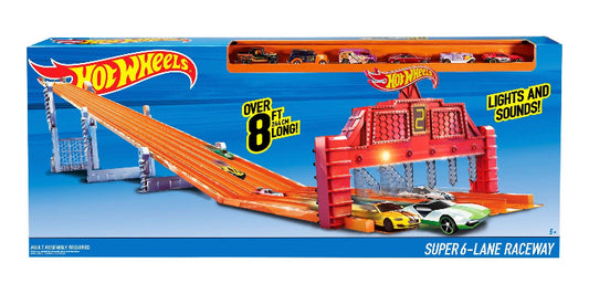 Mattel Hot Wheels Super 6-Lane Raceway