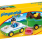 Playmobil 1.2.3 Car with Horse Trailer