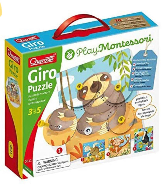 Quercetti - Play Montessori Giro Puzzle - El Mercado de Juguetes