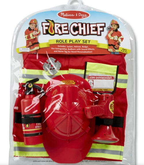 Melissa & Doug Fire Chief Role Play Costume Set