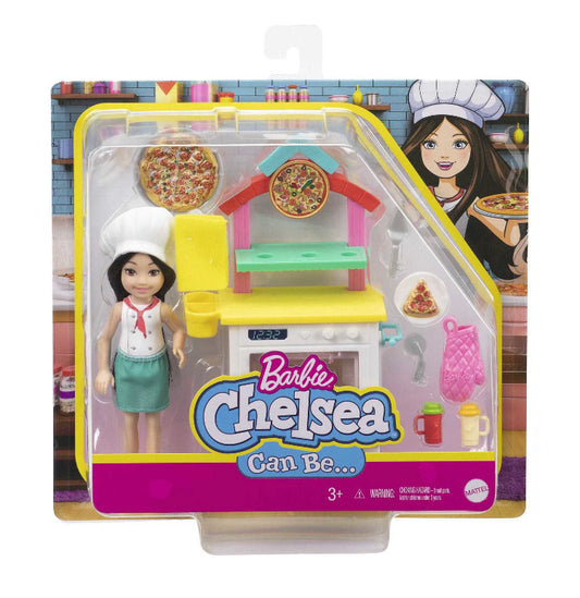 Barbie Chelsea Can Be Brunette Doll & Pizza Chef Playset